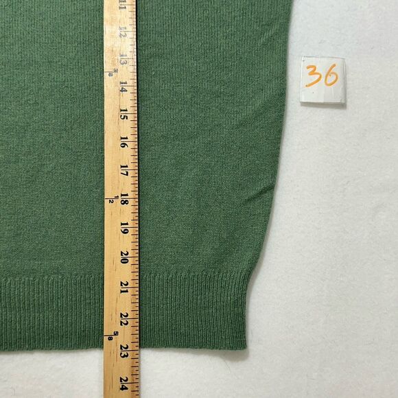 Romanes & Paterson Women's 38 Green Mockneck Lambswool Angora Blend Sweater - Picture 9 of 12